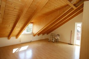 Wohnz. mit Gaube und Balkontür