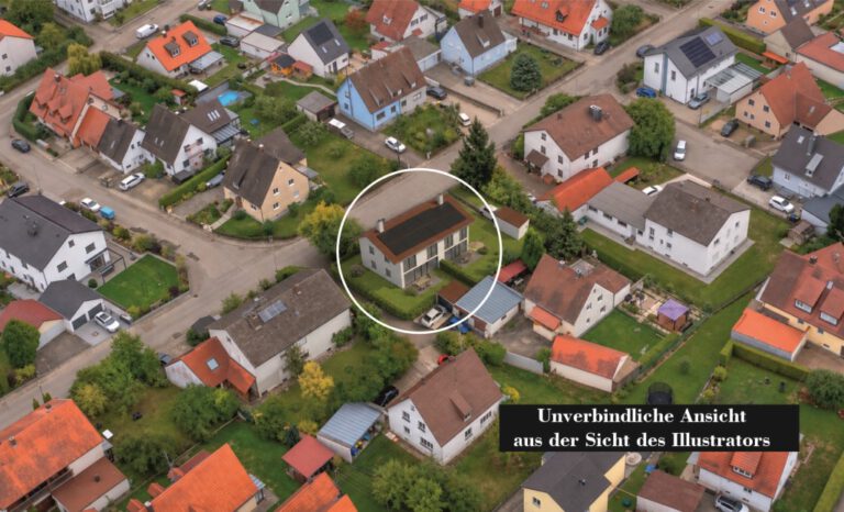 Illu Doppelhaus, Westansicht